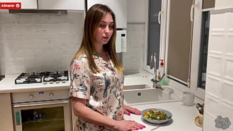 Super-Fucking-Hot stepmom decided to help her stepson accomplish. - Your penis has grown !!!