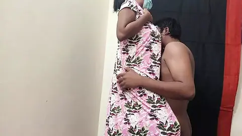 Desi aunty with a thick arse & jaws gives her tenant the oral job he covets