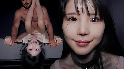 Petite Asian Nubile & Fat Lollipops take on rough POV threesome action