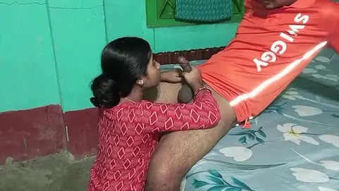 Desi SexCreator gets her big tits and tight pussy filled with pizza and hot cum